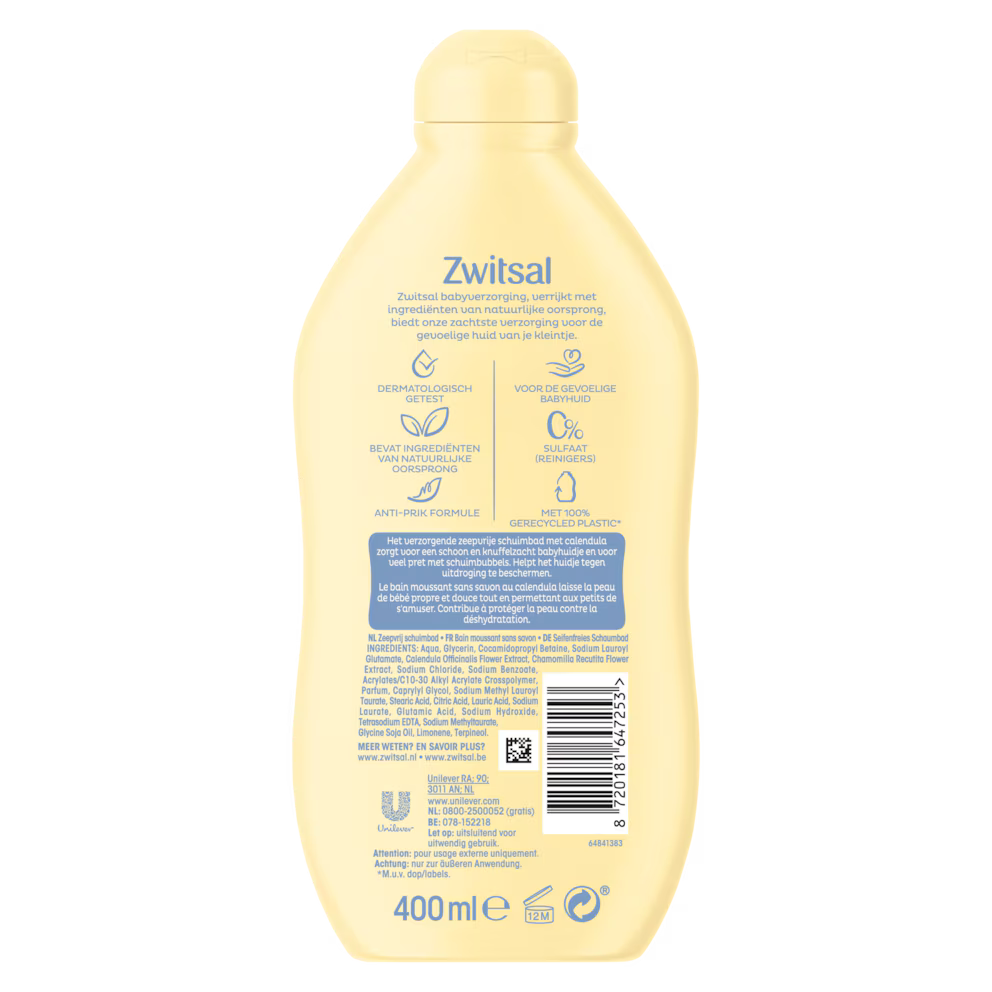 Zwitsal Schuimbad Zeepvrij 400 ml