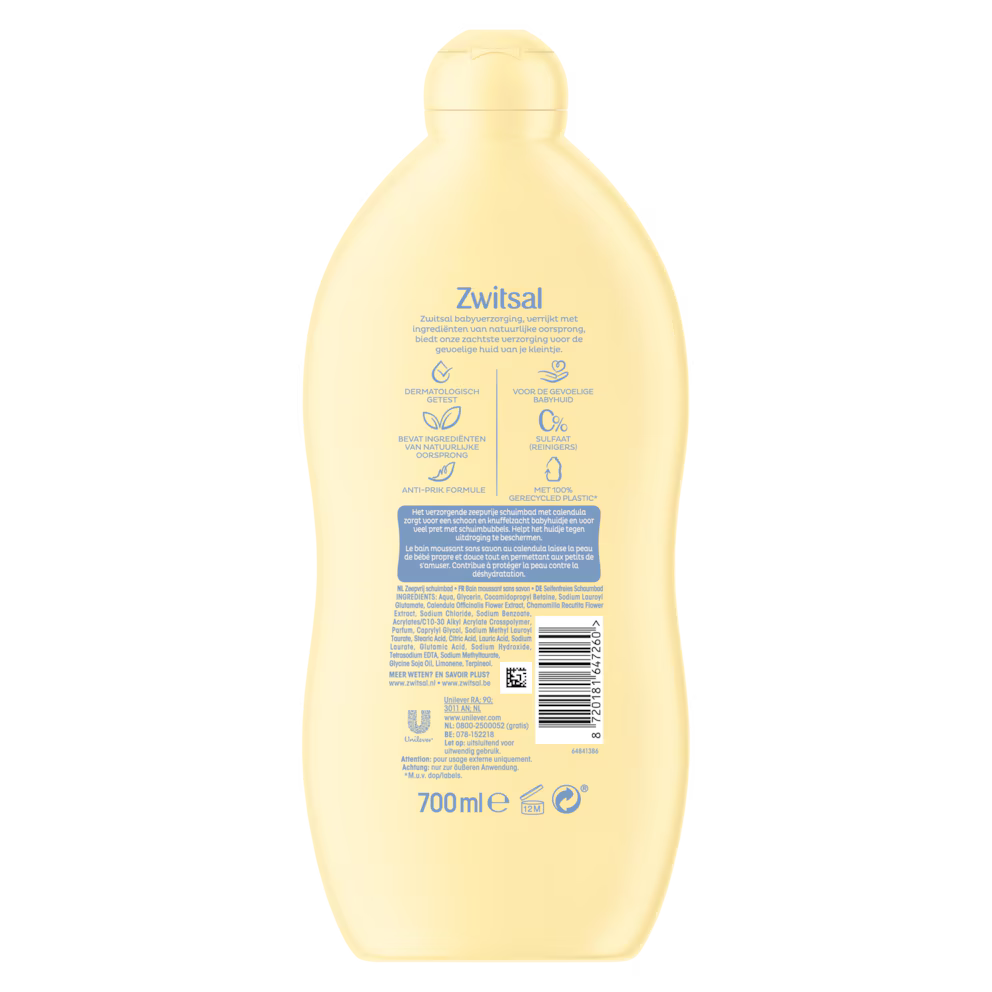 Zwitsal Schuimbad Zeepvrij 700 ml